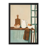 Kitchen Still Life Wall Art, Farmhouse Decor, Eggs and Pitcher Painting, Rustic Wall Decor, Vintage Style Wall Art, Kitchen Art Print - Tawshia